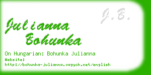 julianna bohunka business card